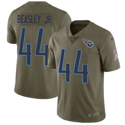 Nike Tennessee Titans #44 Vic Beasley Jr Olive Men's Stitched NFL Limited 2017 Salute To Service Jersey Men's